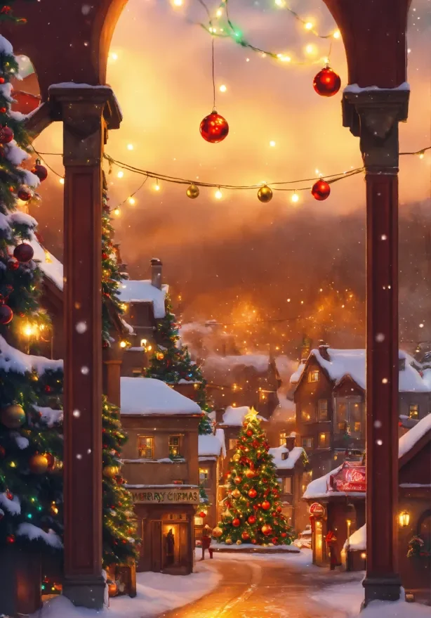 Snowy Festive Scene